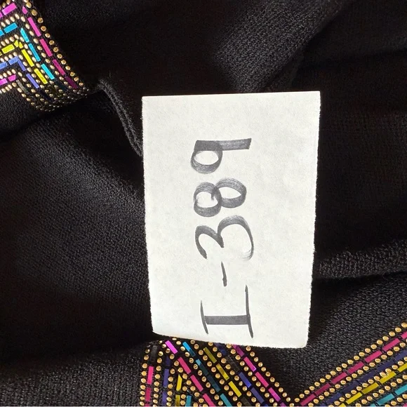 St John Evening Gorgeous Jacket black with multicolored paillettes pockets Sz 6 - Picture 12 of 12